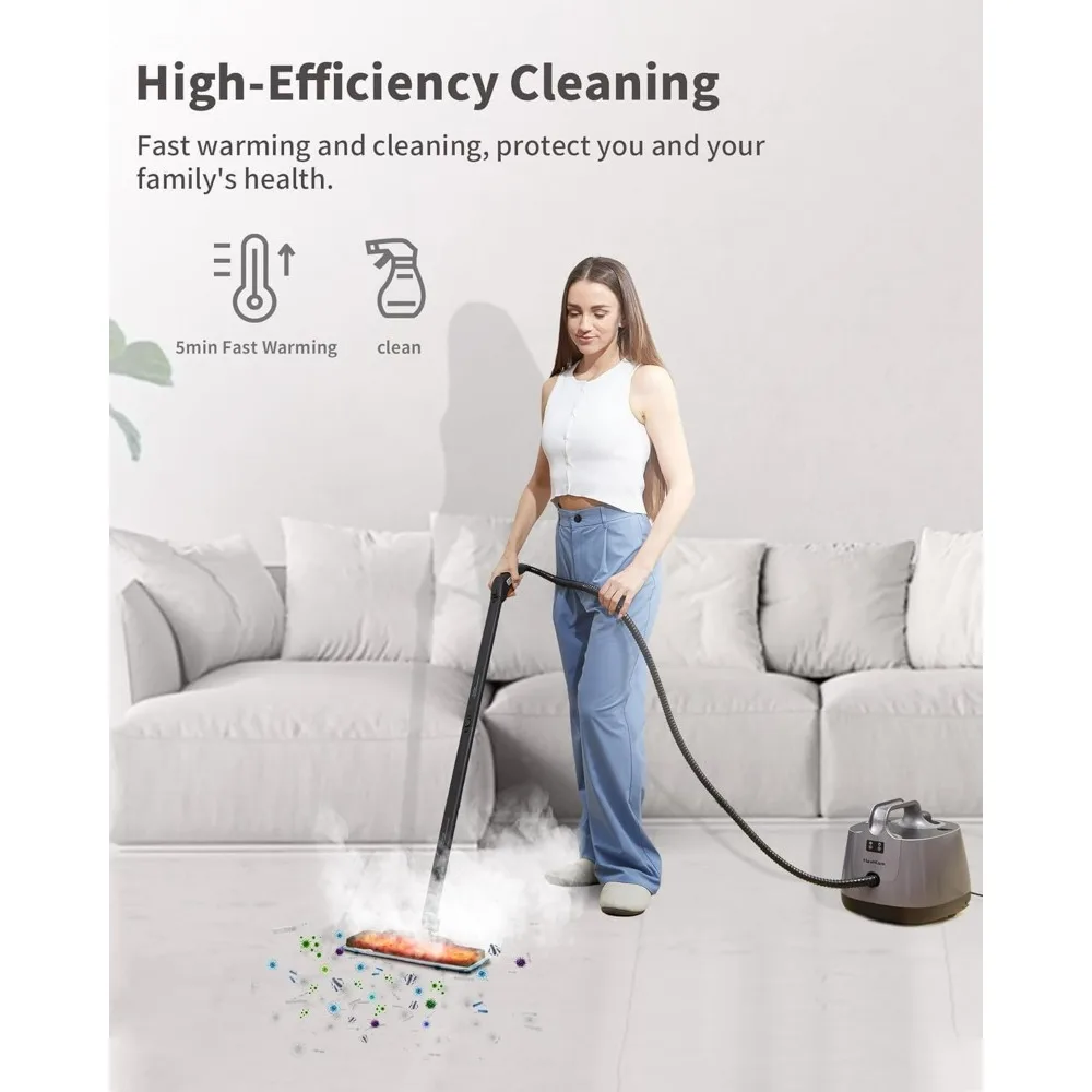 Powerful 293°F Multipurpose Steam Mop with 58 PSI for Home, 500ml Capacity, Heavy Duty Cleaner for Carpets and Floors