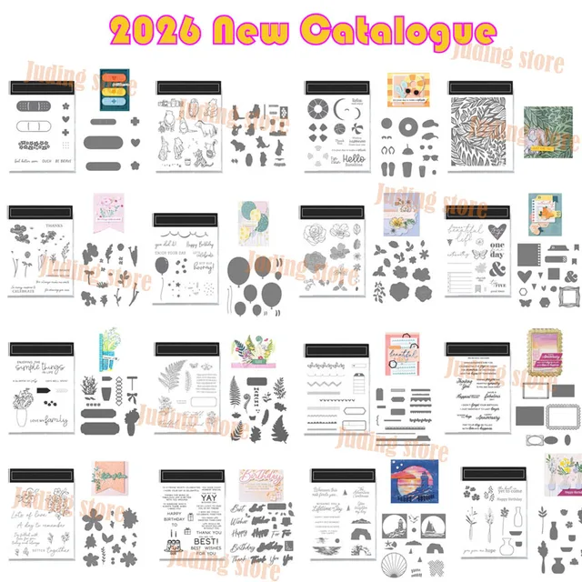 Birthday Mom Dad Day New Stamps And Dies 2026 Catalog Scrapbook Diary Decoration Summer Stencil Stamping Dies Labor Kids Crafts