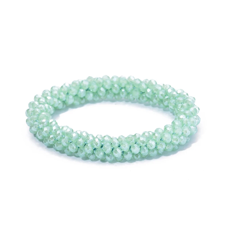 Bohemian Crystal Beaded Stretch Bracelet for Women - Vintage Boho Party Jewelry