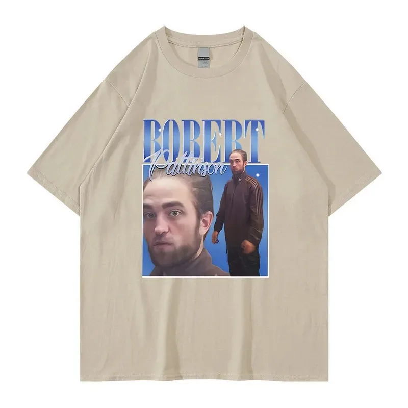 

Robert Pattinson Standing Meme T Shirt Men Cotton Tee Tops Tshirts Short Sleeved Fashion High quality Short sleeves