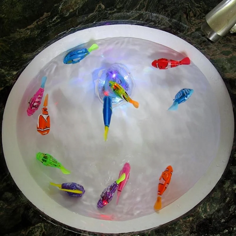 Swimming Robot Fish Toy for Kids Fish Moving Interactive Electric Fish Toys Water-Activated Bathtub Toys for Animal Cats Dogs 4