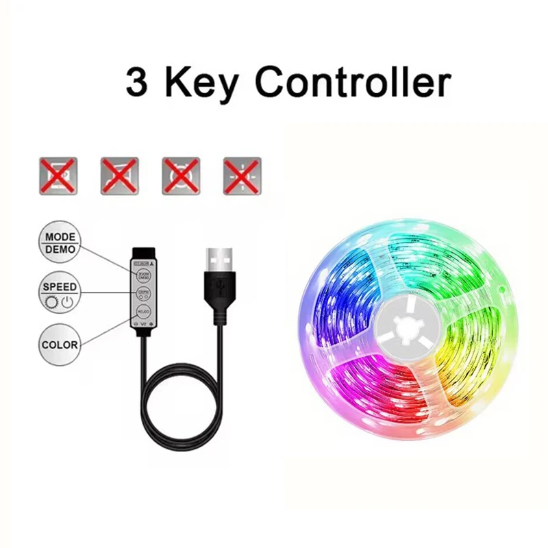 Smart RGB LED Strip Lights with WiFi App Control – Flexible Room Decor Lamp Tape
