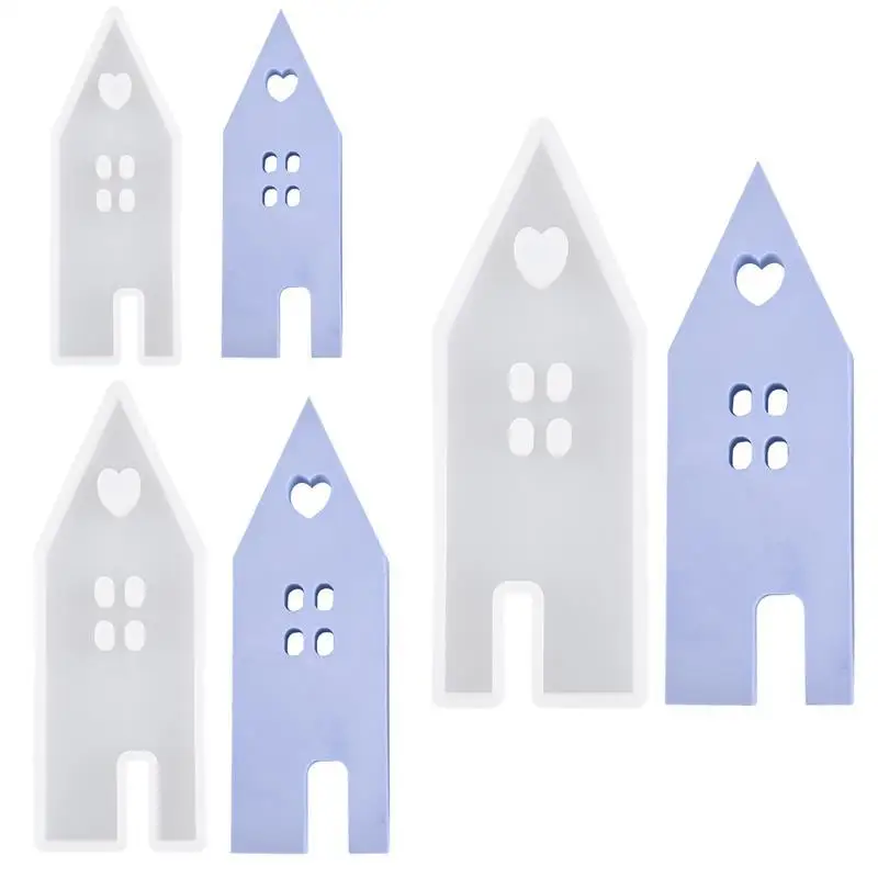 Stampi in Silicone per Decorazioni Natalizie - Set Di 12 Mini Casette per Fusion