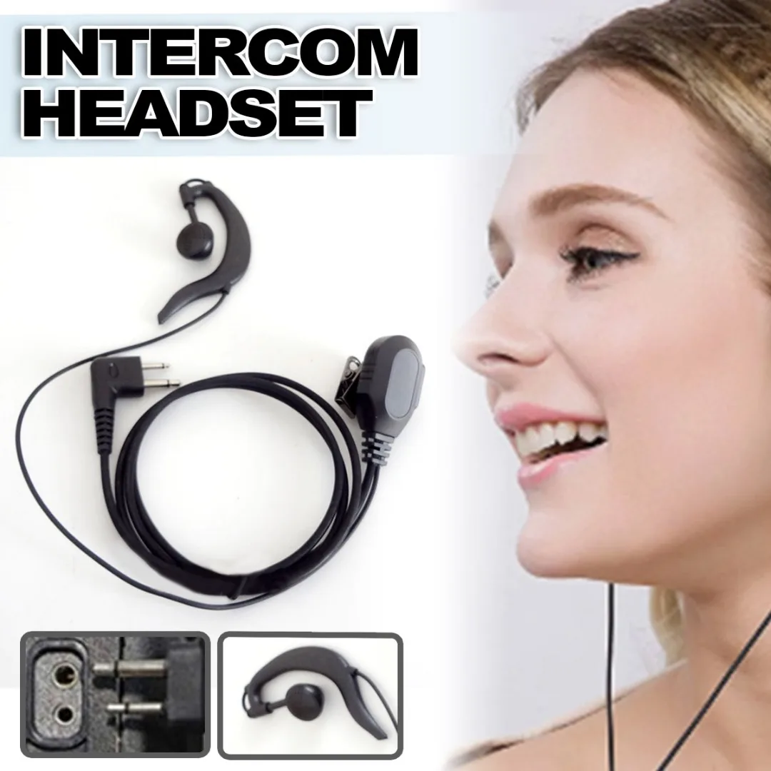 

2PIN Walkie-talkie Earpiece M-type Plug Headset 360 Rotation Adjustable For HYT TC500S TC600 TC610 TC700 TC620 Walkie Earpiece