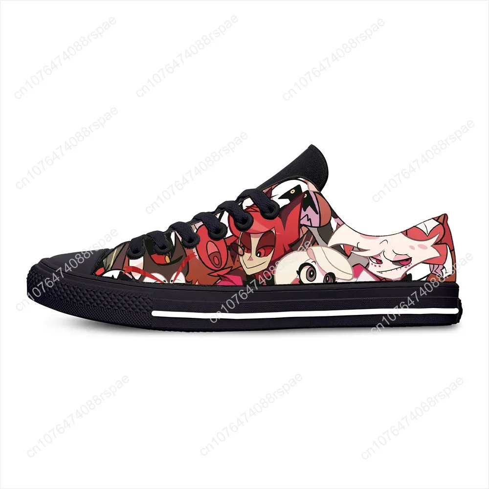 Hot Cool Summer Fashion Low Top Sneakers Breathable Classic Canvas Shoes Man Woman Hotel Hazbin High Quality Board Shoes
