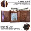 Bussiness Genuine Leather Mens Wallet with Coin Pocket Bifold Wallet for Men 2