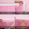 Disposable Table Skirt & Tablecloth Plastic Table Cover Decoration Birthday Party Wedding Festival Round Rectangular Tables 5