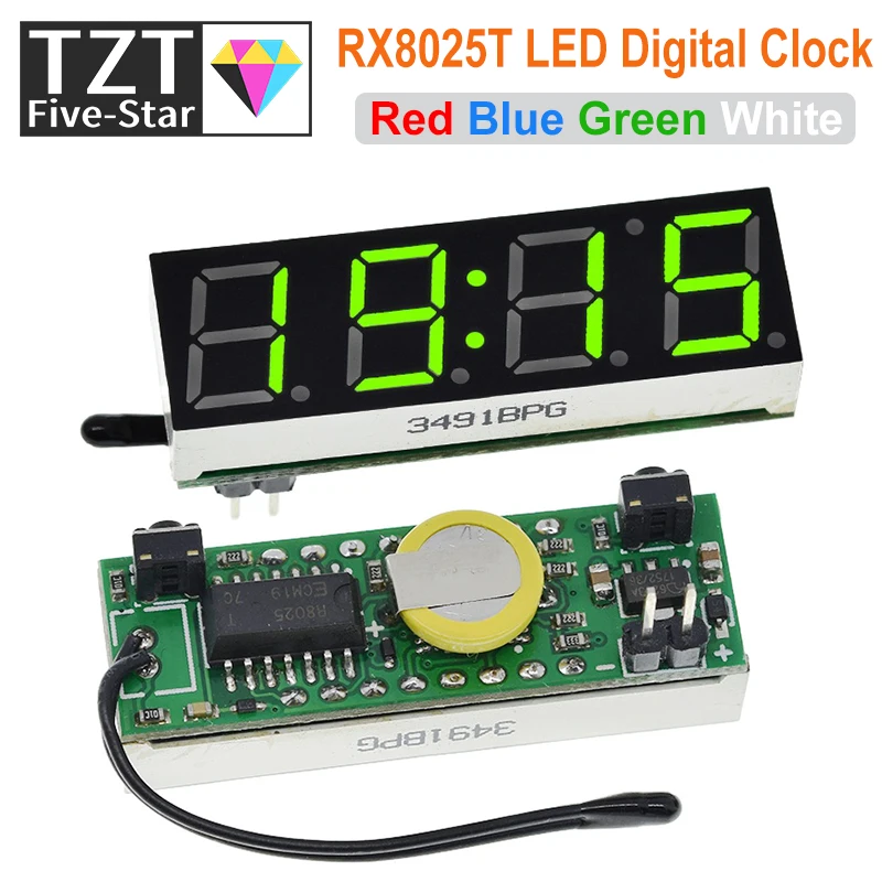 Module électronique 3 En 1 : Horloge Numérique, Thermomètre, Voltmètre LED Rouge - DS3231SN