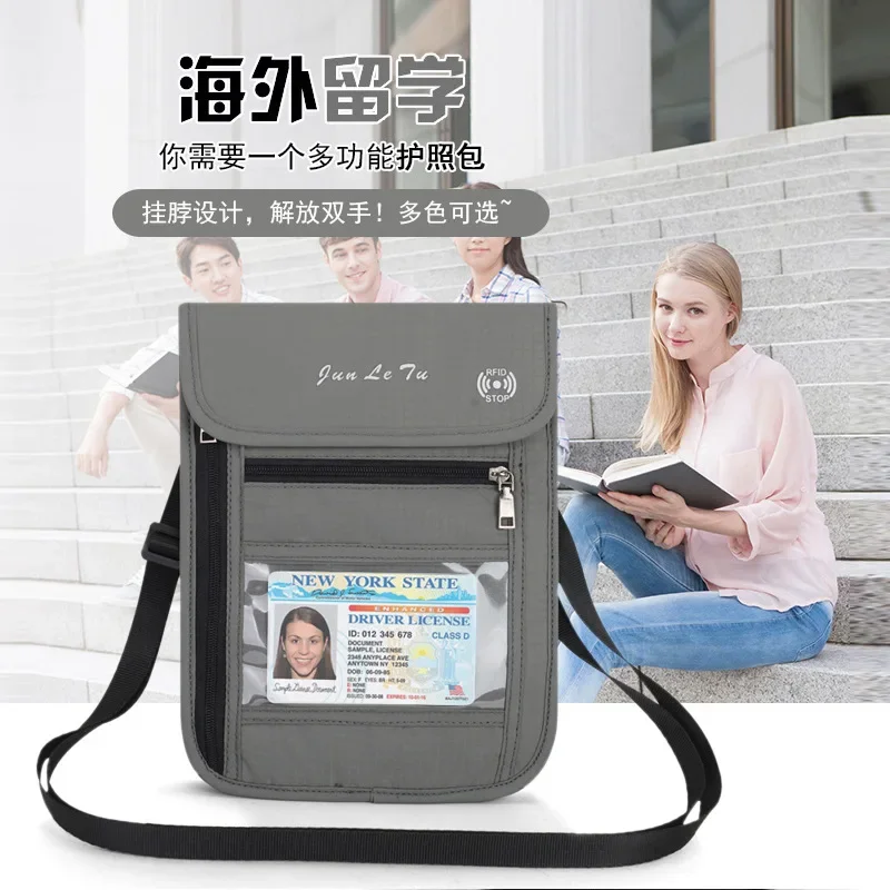 Travel Passport Bag Multi-function Document Bag Waterproof Transparent Passport Holder RFID Document Ticket Protective Cover