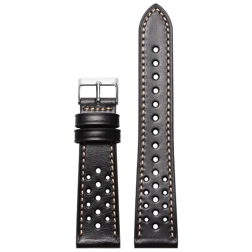 Luxurious Genuine Leather Unisex Watch Strap - Breathable Sport Bracelet Accessory