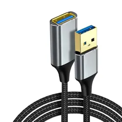 Universal USB 3.0 Extension and Charging Cable - 1.5m (Black)