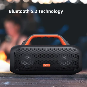 DOSS Portable Speaker Bluetooth 5.2 Powerful 60W Stereo Bass & Subwoofer Sound Box Outdoor Camping Waterproof Wireless Speakers 3