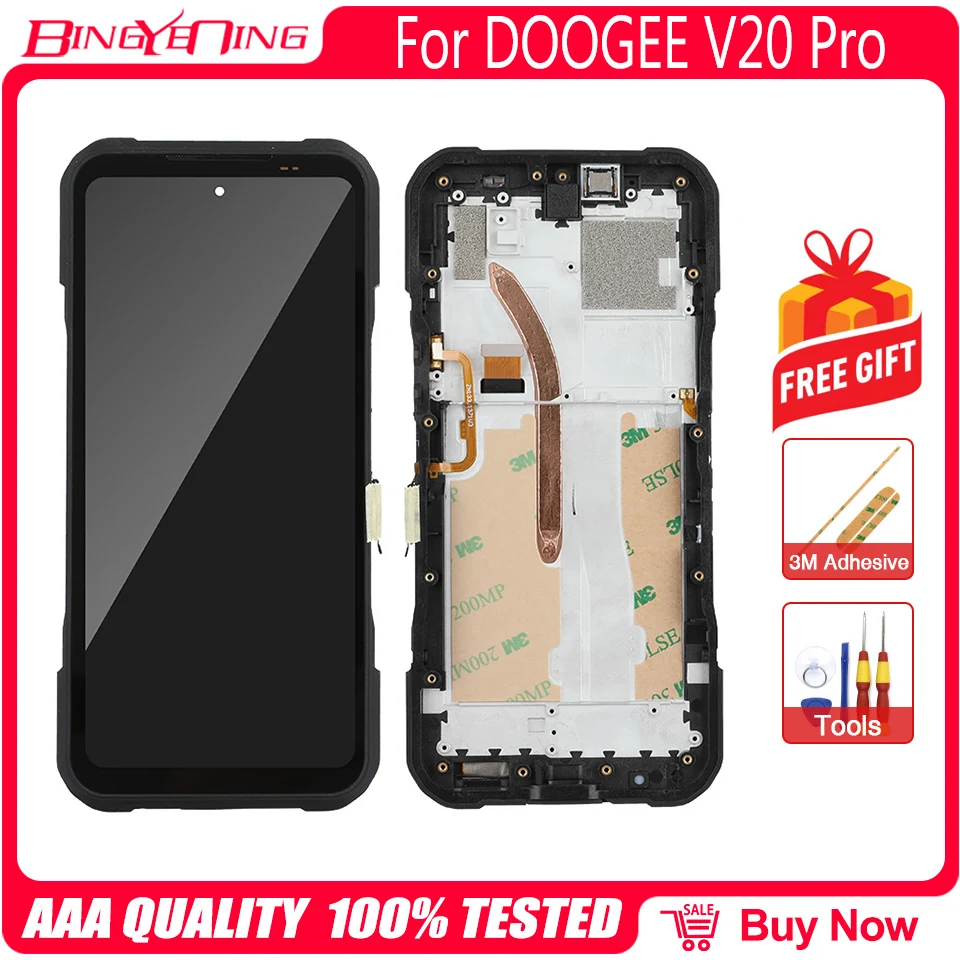 Yuxyiony Nuovo schermo di ricambio per Doogee U10 Tablet LCD Display Riparazione Schermo e Strumento di Ricambio Accessori (con Telaio