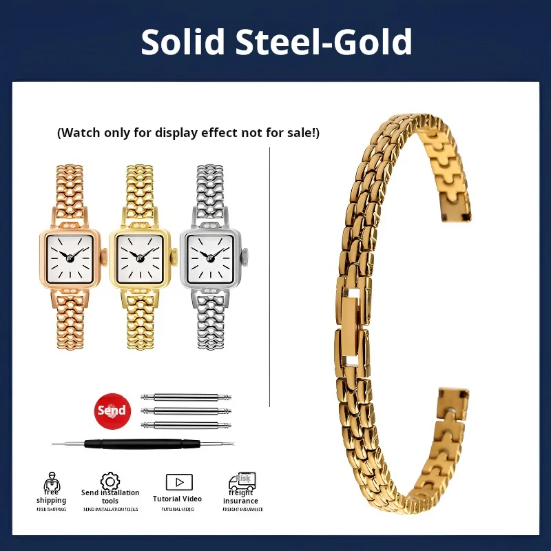Rose Gold Women's Stainless Steel Fashion Bracelet Watchband