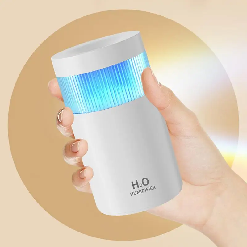 Small Humidifiers Portable Portable Humidifier 300ML Rechargeable Auto Shut-Off Humidifiers With Colorful Lights For Sleeping