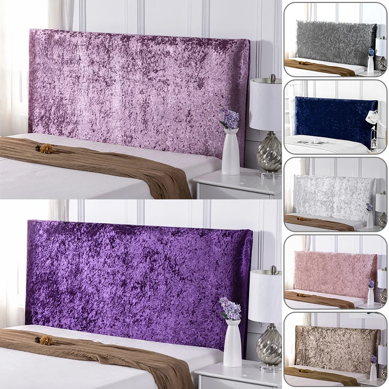 

Luxury Elastic All-inclusive Bed Headboard Cover Crushed Velvet Non-Slip Head Board Covers Bed Back Dust Protector Cover