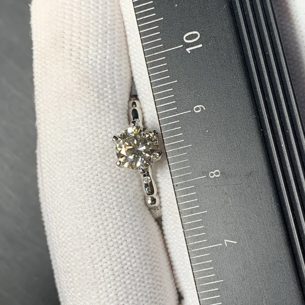6MM Moissanite Diamond Ring Adjustable Female Ring Jewelry for Women Gift Wholesale High Quality Vintage Fine