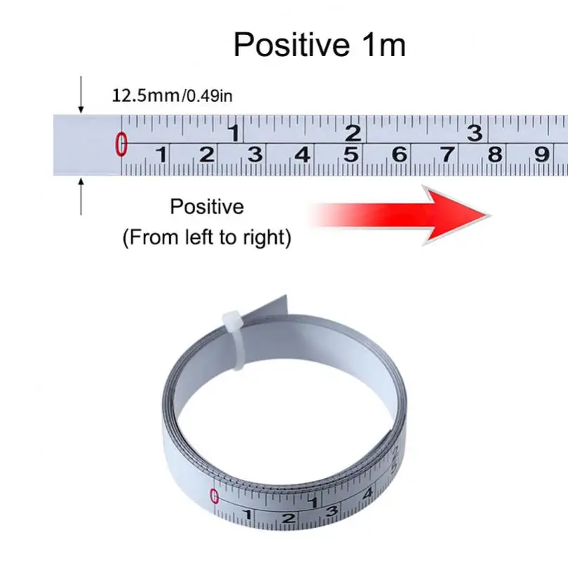 Inch MM Adhesive Measuring Tape Ruler Workbench Measuring Tool
