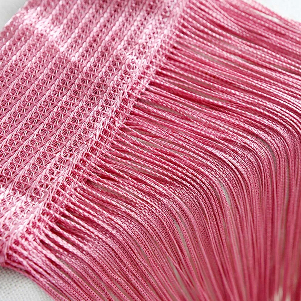 50*200cm Tassel String Curtain Patio Net Fringe for Door Fly Screen Window Divider Home Living Room Decor Line Door Curtain #