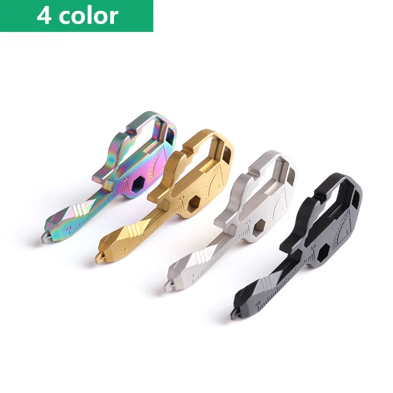 Multitool Key Universal Keys Gear Clips Measuring Adjustable Portable Home Hand Tool Key Ring Wrench Set 5