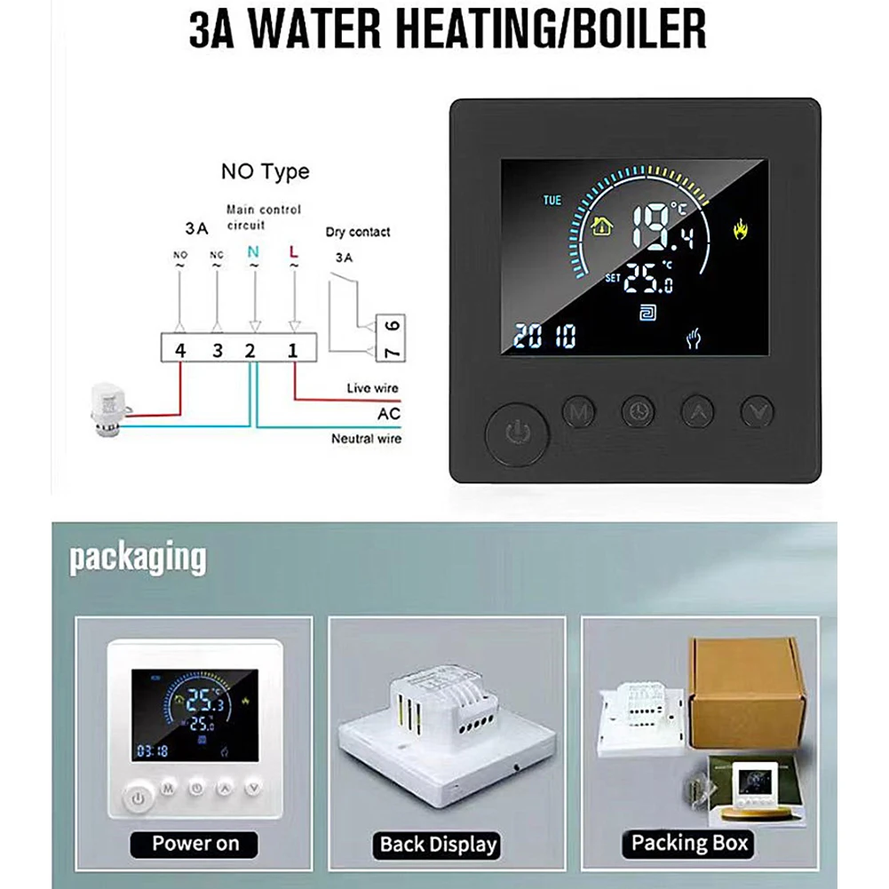 

For Tuya WiFi Smart Thermostat Controller Electric Floor Heating Water/Gas Boiler Temperature Remote Controller 3A 16A LCD
