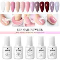 Mtssii 5g 14PCS Dipping Nail Powder Set Glitter Dust Nude Pink No Need Lamp Cure Natural Dry Long Lasting Dip Liquid Kits 2