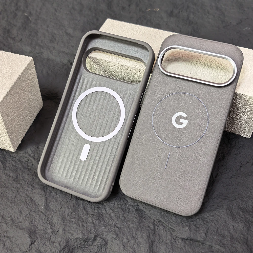 Premium Soft PU Leather Magnetic Phone Case | Metal Lens | Magsafe Wireless Charging | Anti-Slip Design