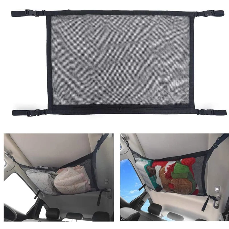 Filet de Rangement pour Voiture,Universel Sac pour Toit de Voiture