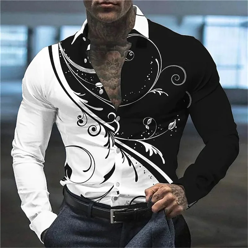 The latest men's shirts are printed with flowers and black flowers, and the street tops and buttons are casual and fashionable the latest men s shirts are printed with flowers and black flowers and the street tops and buttons are casual and fashionable