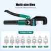 Hydraulic Crimper 70mm² 60KN With 8 Dies Manual Cable Wire Terminal Crimping Tool for PEX Pipe