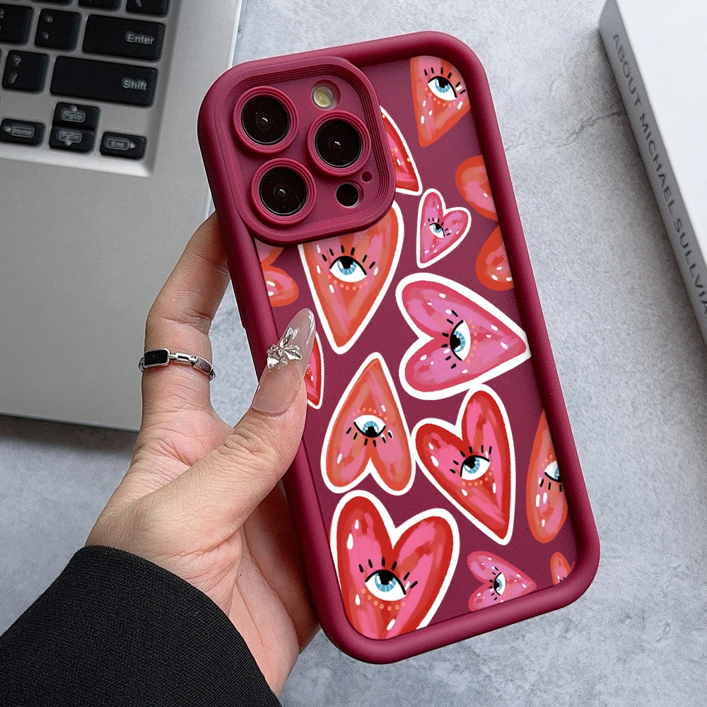 Turkish Blue Evil Eye Protective Phone Case with Lens Cover