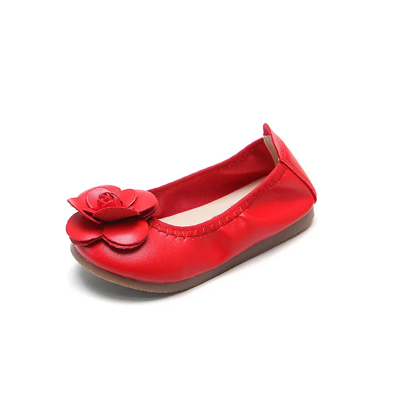 Girl Shoe Spring Soft Sole Dance Shoe Casual Flower Princess Fashion Mary Jane Flat Sole Leather Kid leather shoes mary jane shoes girls shoes girls flats