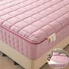 6-Sides Full Enclosed Thicken Fitted Sheet Mattress Cover with Zipper Custom Size Quilted Bed Sheet Anti-mite Mattress Protector 6