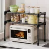 Kitchen Elevated Design Seasoning Rack Microwave Storage RackBilayer Oven Modern Minimalism Kitchen Accessories Organizer 6