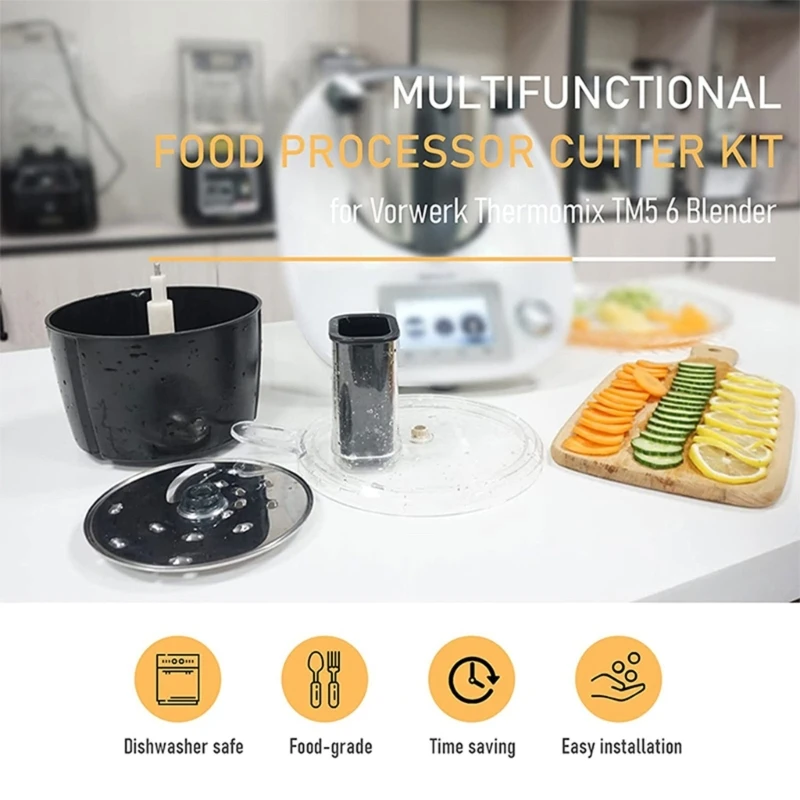 Food Processor Container Cutter Multifunctional Cooking Machine Accessory for-Vorwerk TM5 TM6 Blender Shredding Disc