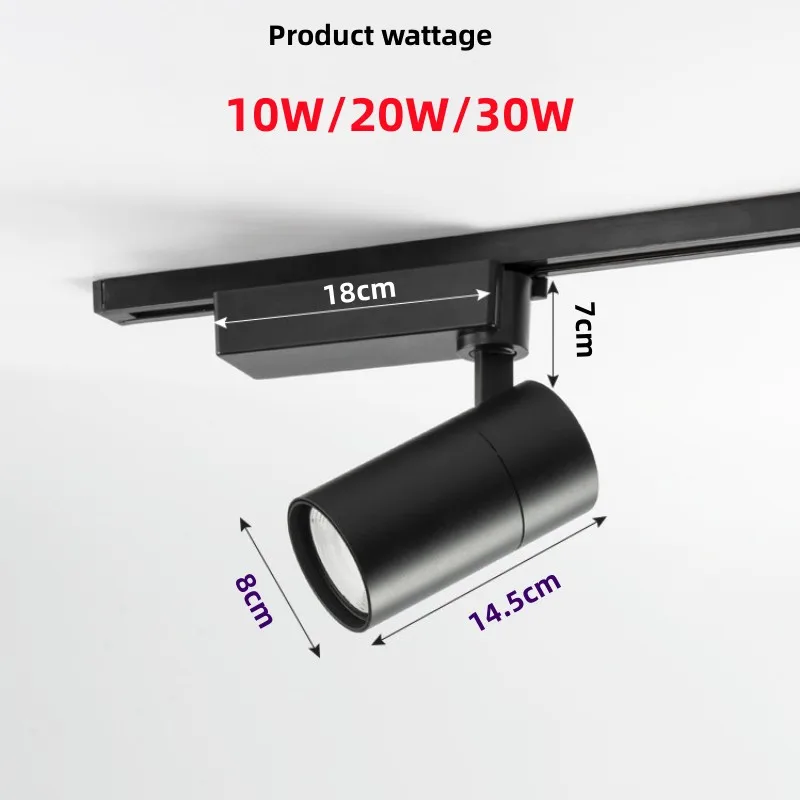 LED 노출 트랙 스포트라이트 천장 스포트라이트, 거실 쇼핑몰 의류 매장, 특별 LED, 10W, 20W, 30W, AC110V-240V