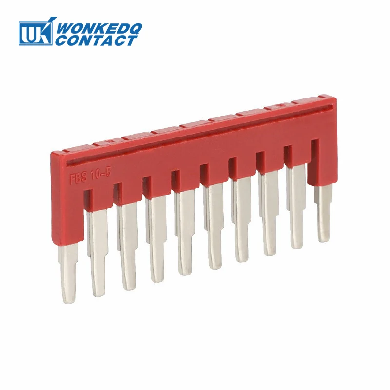 20Pcs FBS10-5 Wire Jumpers 2/3/4/5/10 Contact PT2.5 ST2.5 PT/ST 2.5 mm Connector FBS 10-5 DIN Rail Terminal Block Plug-In Bridge Din Rail Terminal Block Jumper Bridge Wire Connectors