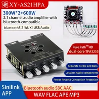 300W*2+600W TPA3255 Bluetooth Power Amplifier Board 2.1 Ch Class D USB Sound Card Subwoofer Theater Audio Stereo Equalizer Amp 1