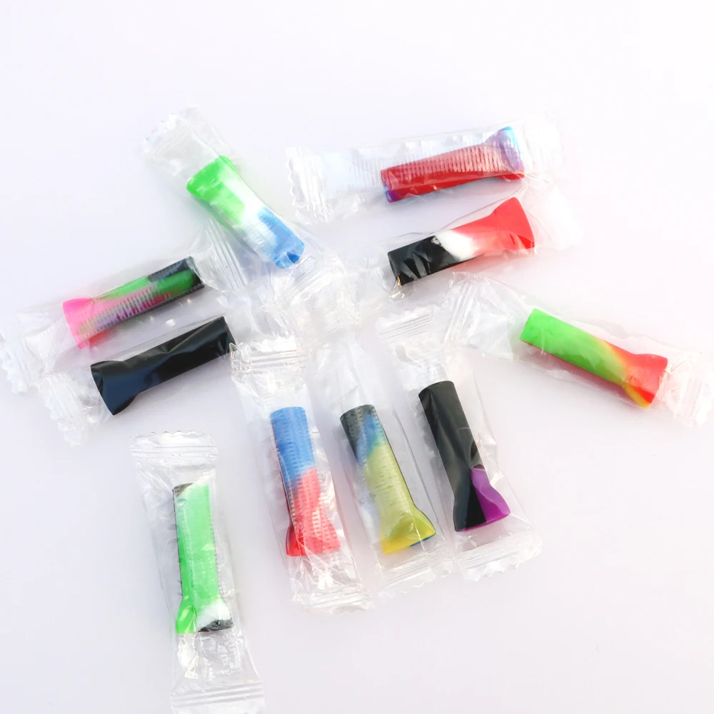 3pcs or 100pcs smoking rolling paper Anti scalding silicone nozzle cigarette filter tobacco filter nozzle holder Smoking mouth tobacco smoking accessories