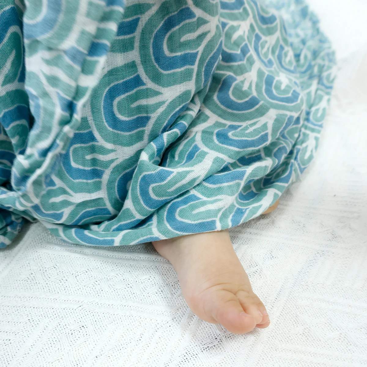 Baby Muslin Swaddle Cotton Summer Soft Cute Print Baby Blanket 120*110CM