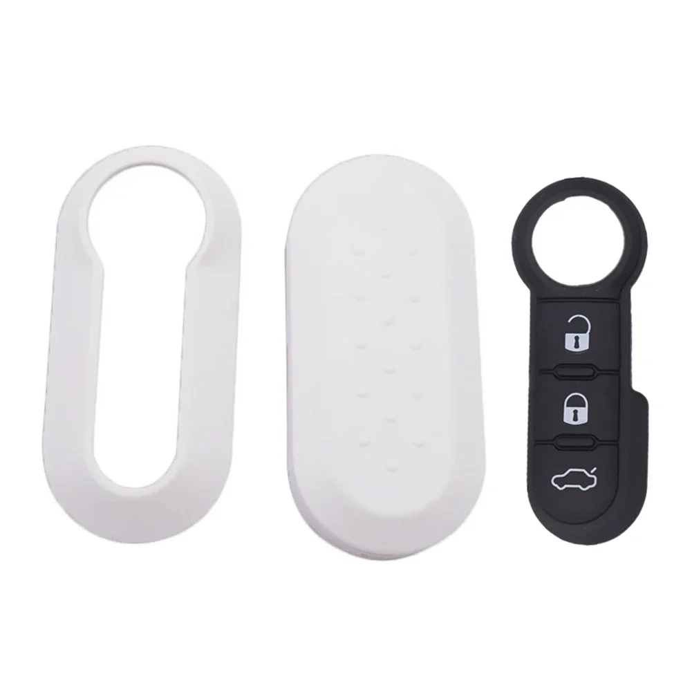 Enhanced Remote Flip Key Shell Case with 3-Button Rubber Pad