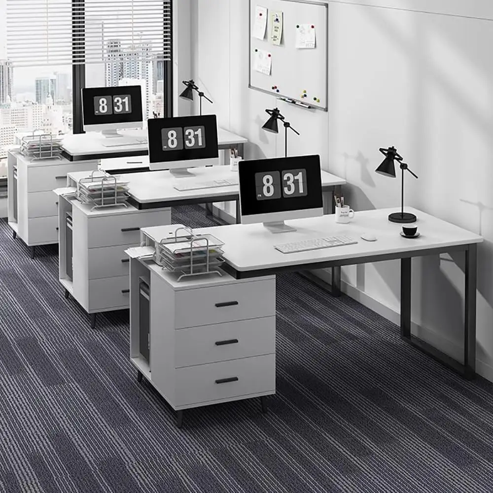 مكتب تنفيذي مع خزانة تخزين 120x60 سم