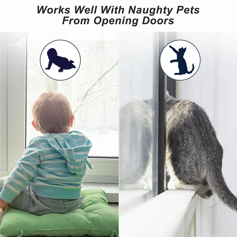 Door Lock 1/2 Pack Door Lever Locks for Childproof & Petproof Door Handle Locks for Toddlers Baby Safety