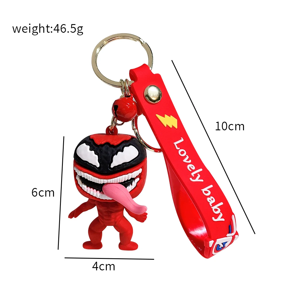 Marvel Anti Hero Venom Keychains Cute Deadpool Silica Gel Keyrings Cartoon  Avengers Superhero Pendant Keyholder Disney Jewelry