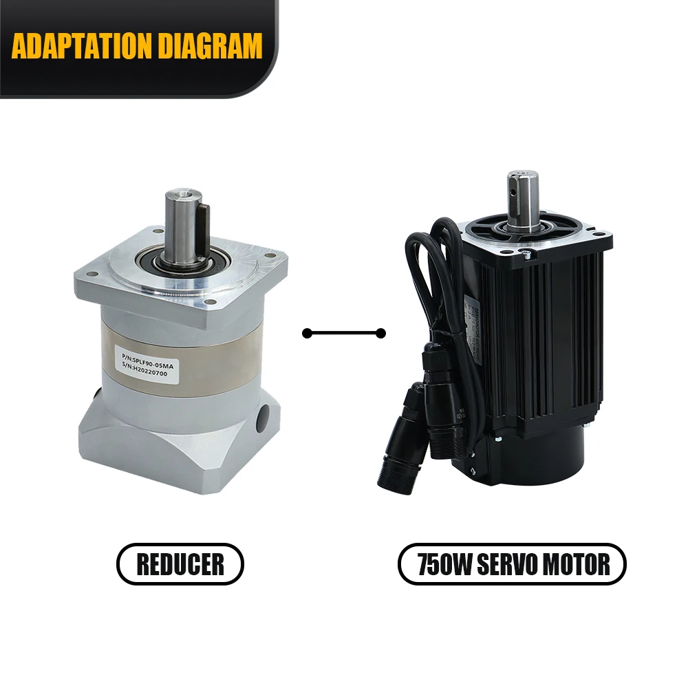 Planetary Reducer SPLF90 Suitable For 90 Flange Servo Motor 750w Gear Ratio 4 / 5 / 7 10 Max 90N.m &le;10 arcmin input 19mm