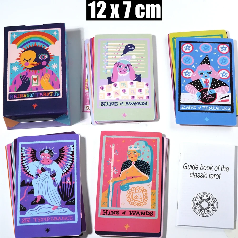 

Радужный Таро от Sonialazo 78 карты колода 12x 7 см размер предсказания игра гадания