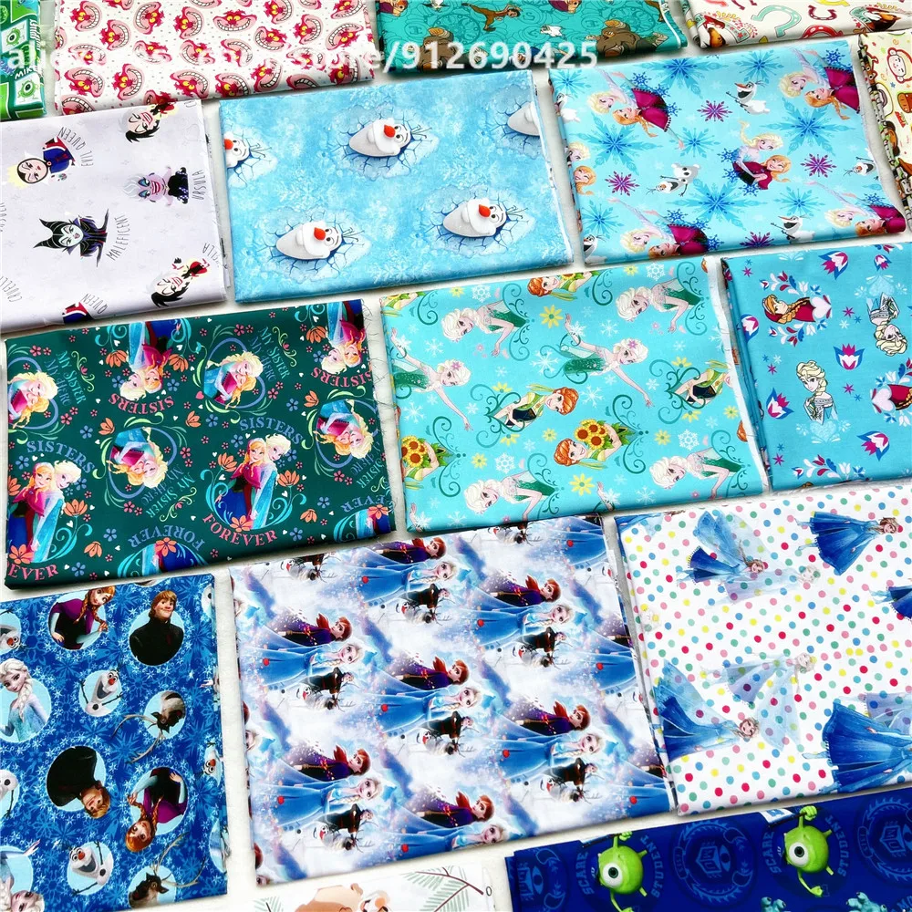 Tissu Patchwork Dessin Animé Multi-usages 8 Pièces 25x25cm