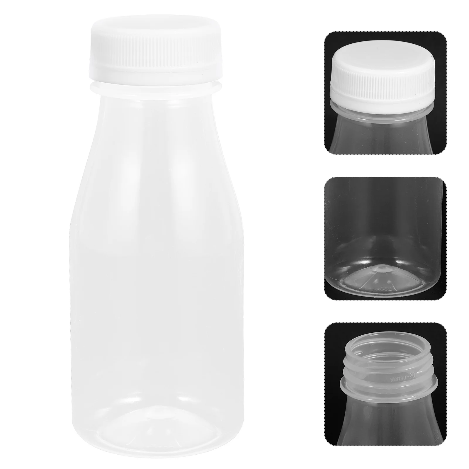 

6 Pcs Juice Bottling Clear Container Yogurt Bottles High Temperature Resistance