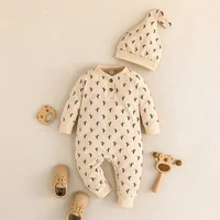 Newborn Baby Clothes 0 to 18 Months Cactus print Onesies For Baby Boy Girl Style Long Sleeve Infant Romper Toddler Jumpsuit 3