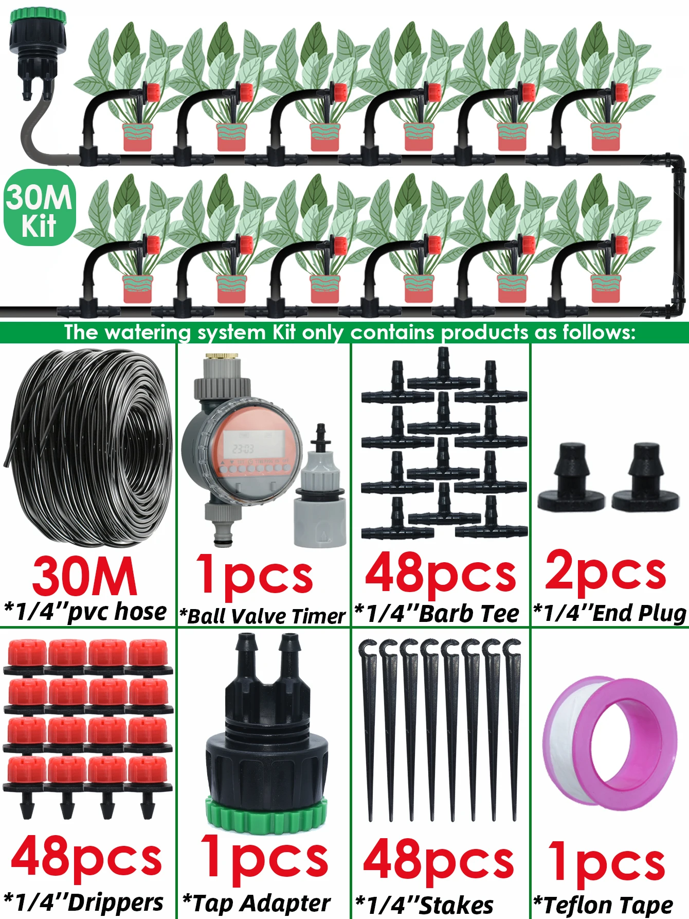 Automatic Watering System Kit for Gardens - Micro Drip Irrigation & Cooling Mist Spray